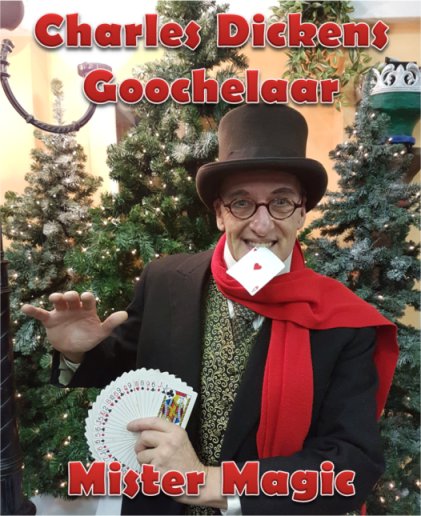 Dickensgoochelaar te boeken bij www.kwekel-evenementen.nl